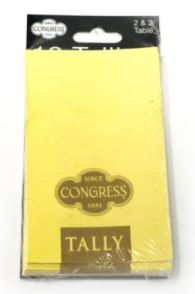 Bridge Tallies:  Pack of 12 Tallies - Light Yellow